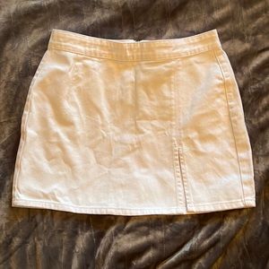 White mini skirt